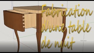 Comment fabriquer une table de chevet pieds type louis XV Partie 1 la structure [upl. by Ennaillij]