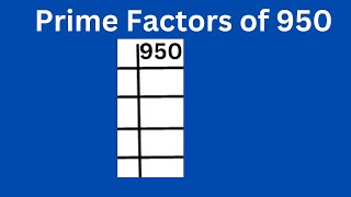 Prime factors of 950 [upl. by Gunning906]