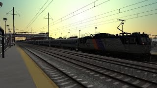 Train Simulator 2014 HD EXCLUSIVE NJT ALP44 Shoves 10 Car MetroNorth Shoreliner Train Mod WIP [upl. by Caitrin346]