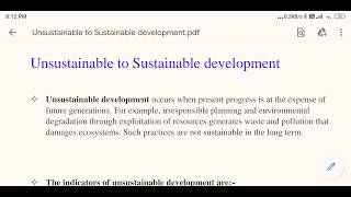 Unsustainable to sustainable development [upl. by Suiravat492]