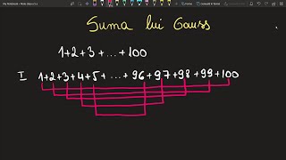 Suma lui Gauss Clasa a 5a  Teorie si Exercitii Invata Matematica Usor  Meditatii Online [upl. by Ddart]