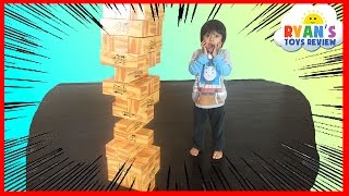 GIANT JENGA XL CardBoard block Family Fun games for kids [upl. by Barboza]