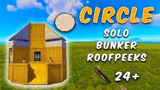 CIRCLE Solo Base Bunker 24 Rockets Guide  Rust Base Design [upl. by Tallia]