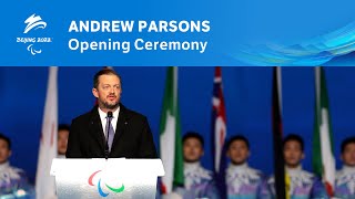 Andrew Parsons Beijing 2022 Opening Statement  Paralympic Games [upl. by Morris]