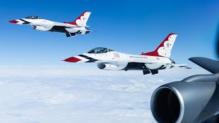 Refueling the Thunderbirds CrossCountry with the 22nd ARW [upl. by Raddy]