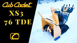 Cub Cadet XS3 76 TDE Snøfreser Med Beltedrift  3 Stegs Snøfres Med 420cc Motor og 105HK NO [upl. by Noyahs]