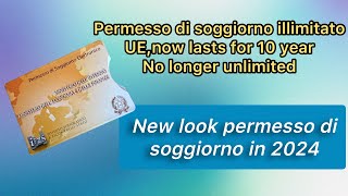 Permesso di soggiorno illimitataUE  new look permesso di soggiorno in 2024 [upl. by Aeynod809]