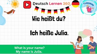 Deutsch Lernen A1  Alltagsdeutsch 50 Fragen und Antworten für A1Lerner [upl. by Sapowith]