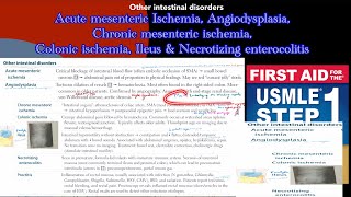 Acute amp chronic mesenteric ischemia Angiodysplasia colonic ischemia ileus amp Necrotizing enterocol [upl. by Ralyks]