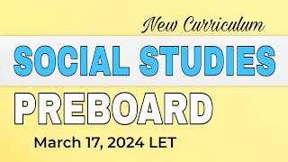 Social Studies  March 2024 LET  PREBOARD [upl. by Ecirtahs]