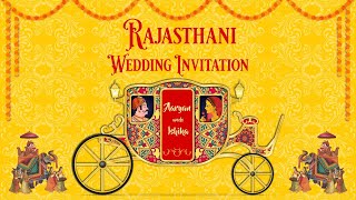 Rajasthani Wedding Invitation Video  Marwari Wedding Invitation  Wedding Video Invitation Indian [upl. by Ennahoj25]