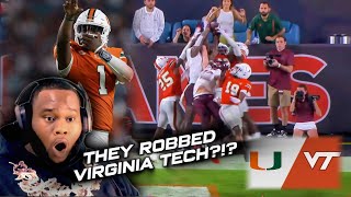 THEY ROBBED VIRGINIA TECH  Virginia Tech vs Miami Game Highlights Reaction [upl. by Gehman]