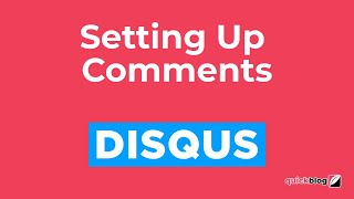 Quickblog  Set up comments with Disqus [upl. by Fedora]