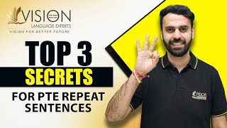 Top 3 Methods to get 9090 PTE Repeat Sentence  TIPS amp STRATEGIES  Vision Language Experts [upl. by Medea]