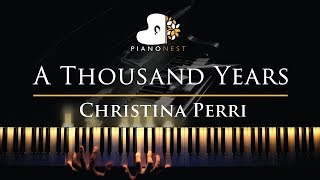 Christina Perri  A Thousand Years  Piano Karaoke  Sing Along Cover with Lyrics [upl. by Juline]