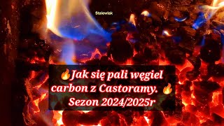 🔥 Jak się pali carbon węgiel groszek plus z Castoramy w kotle górnego spalania 🔥 [upl. by Annaierb]