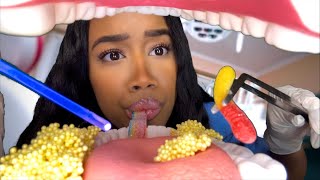 ASMR Dentist Cleans Your Teeth amp Eats The Candy Out Of It Part 2🦷🍫ASMR Dentist Roleplay [upl. by Ayhtnic]