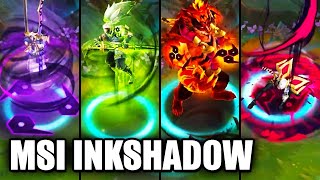 All New Inkshadow MSI Skins PBE Preview Yone Yasuo KaiSa Master Yi Aurelion Sol Udyr Volibear [upl. by Assiluj799]