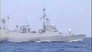 IDF Saar 5 ship before Hezbollah missile strike [upl. by Heath914]