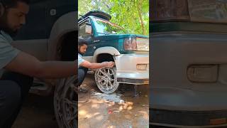 qualis tyre cleaning at home modified Toyota green qualis gs in Kerala Malayalam vijayMOTOmech [upl. by Htezil]