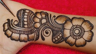 front hand mehndi design simple arabic  very easy and beautiful mehndi design  mehandi [upl. by Acyre]