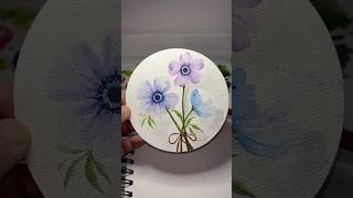 Painting Anemones with Cotman Watercolor 🌸🌼🎨 calligrafikanianna fypviralreelsシ [upl. by Fortunato]