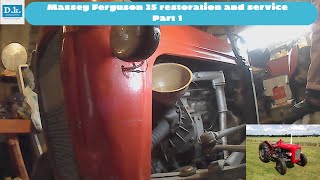 Servicing a neglecting Massey Ferguson 35 tractor Part1 [upl. by Novaj]