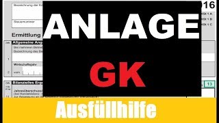 Anlage GK ausfüllen  Körperschaftsteuererklärung Tutorial  Erklärung  Ausfüllhilfe [upl. by Llennol]