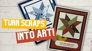 Make Stunning Quilt Cards from Paper Scraps in Minutes [upl. by Hayotal512]