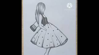 How to draw a fashion girl very easy ❤️shorts girldrawing easydrawing howtodraw viral drawing [upl. by Syramad]