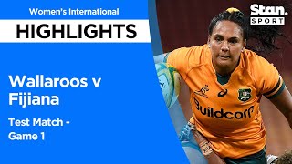 Wallaroos v Fijiana  Highlights  2022 [upl. by Elrae]