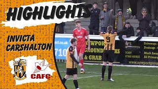 Highlights  Folkestone Invicta 33 Carshalton Athletic  Isthmian Premier Division [upl. by Bucella647]