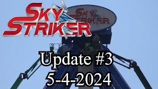 Sky Striker Update 3 542024 At Six Flags Great America [upl. by Yrallam179]