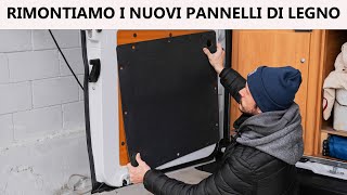 RIMONTIAMO i NUOVI PANNELLI di LEGNO sul PORTELLONE POSTERIORE del VAN 🚐 [upl. by Beera473]