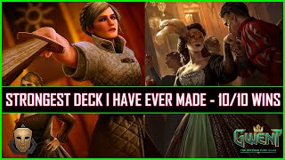 Gwent  Unbeaten Aristocrats  Strongest Deck I Have Ever Made  1010 Wins [upl. by Llennhoj346]