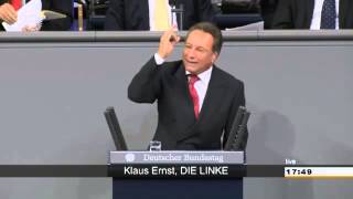 Klaus Ernst DIE LINKE Mindestlohn der Koalition [upl. by Keel]