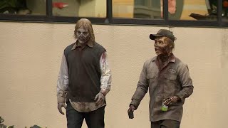 Shoot for Walking Dead sequel series brings zombies to Mass city [upl. by Adas902]