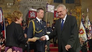 Presentation of Order of the White Lion to Karel Kuttelwascher in memoriam [upl. by Gnouh]