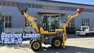 TOPONE Backhoe Loader Mini Excavator 1Ton Hydraulic Wheel Loaders TBL1510 Diesel Front end loaders [upl. by Welsh937]