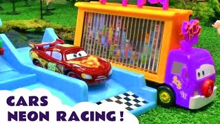 Cars Neon Racers with Lightning McQueen and Mater [upl. by Aisiat]