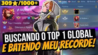 🔴BUSCANDO TOP 1 GLOBAL  ATUAL TOP 2 GLOBAL NATALIA RUSHANDO MEU RECORD DE STARS 3091000  MLBB [upl. by Kimbell155]