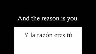 Hoobastank  The Reason  Lyrics Inglés y Español [upl. by Eltsryk]