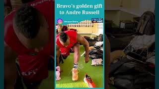 Dwayne Bravo Gifts Golden Boot to Andre Russell During CPL  dwaynebravo andrerussell ytshorts [upl. by Shakti]