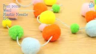 How to make a pom pom garland [upl. by Shelden]