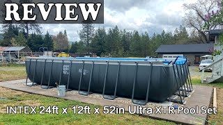 Intex 24ft x 12ft x 52in Ultra XTR Rectangular Pool  Review 2023 [upl. by Asirram]