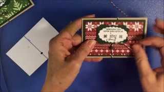 STAMPIN UP CHRISTMAS GIFT CARD HOLDERS [upl. by Minta]