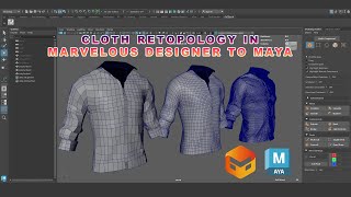 How to ReTopology in Marvelous Designer Cloth to Maya  2024  CGGUM [upl. by Zeugirdor777]