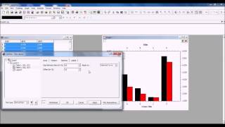 Qtiplot Intro 4 bar plots error bars on barplots scatter plots [upl. by Yrbua]