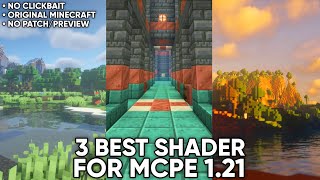 3 Best Shader For Minecraft PE 121 Update  No Patch  Preview  Original MCPE Shaders [upl. by Cinimmod]