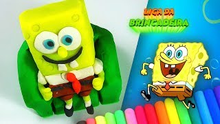 BOB ESPONJA de MASSINHA de BRINCAR  Massinha Play Doh  Vídeo para criança  Vídeo de massinha [upl. by Nysilla]